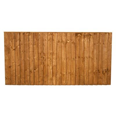 0.9m x 1.83m (3') Brown Treated Featheredge Fence Panel
