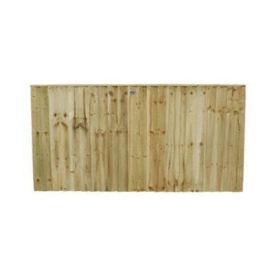 0.9m x 1.83m (3') Green Treated Featheredge Fence Panel