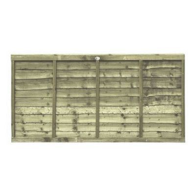 0.9m x 1.83m (3') Green Treated Lap Fence Panel