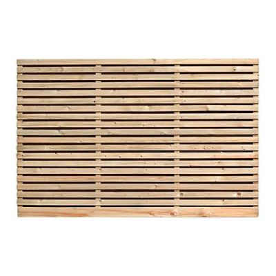 1800x1200mm Contemporary Double Slatted Fence Panel