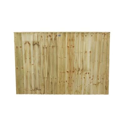 1.2 x 1.83m (4') Green Treated Featheredge Fence Panel