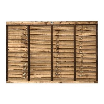 1.2m x 1.83m (4') Brown Treated Lap Fence Panel