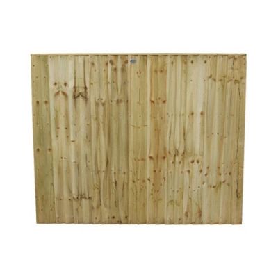 1.5m x 1.83m (5') Green Treated Featheredge Fence Panel