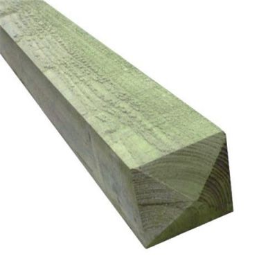 125x125x2100mm Green 4 Way Weather Treated Timber Post