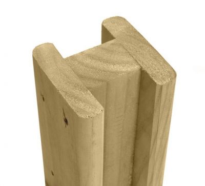 Jacksons Slotted Intermediate Timber Fence Post 2400mmx100x100mm