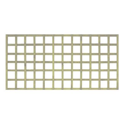 0.9m x 1.83m (3') Green Treated  H/D Capped Square Trellis