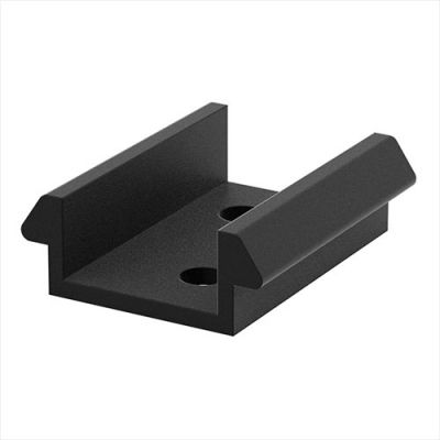 Durapost Black 20mm Capping Rail Clips Bag of 10