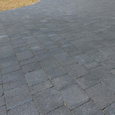 Pavestone Pavesett Tumbled Block Paving -  Charcoal (200 x 150 x 50mm)