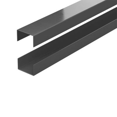 Durapost Rails For Urban Slatted Composite Panel (Pk2) Anthracite Grey