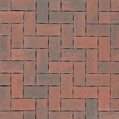 Formpave Rect Block Paving - Red Brindle (200 X 100 X 60mm)